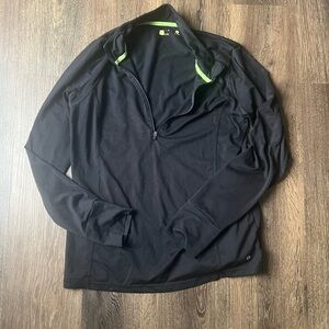 version- Black Quarter-Zip Pullover - large
